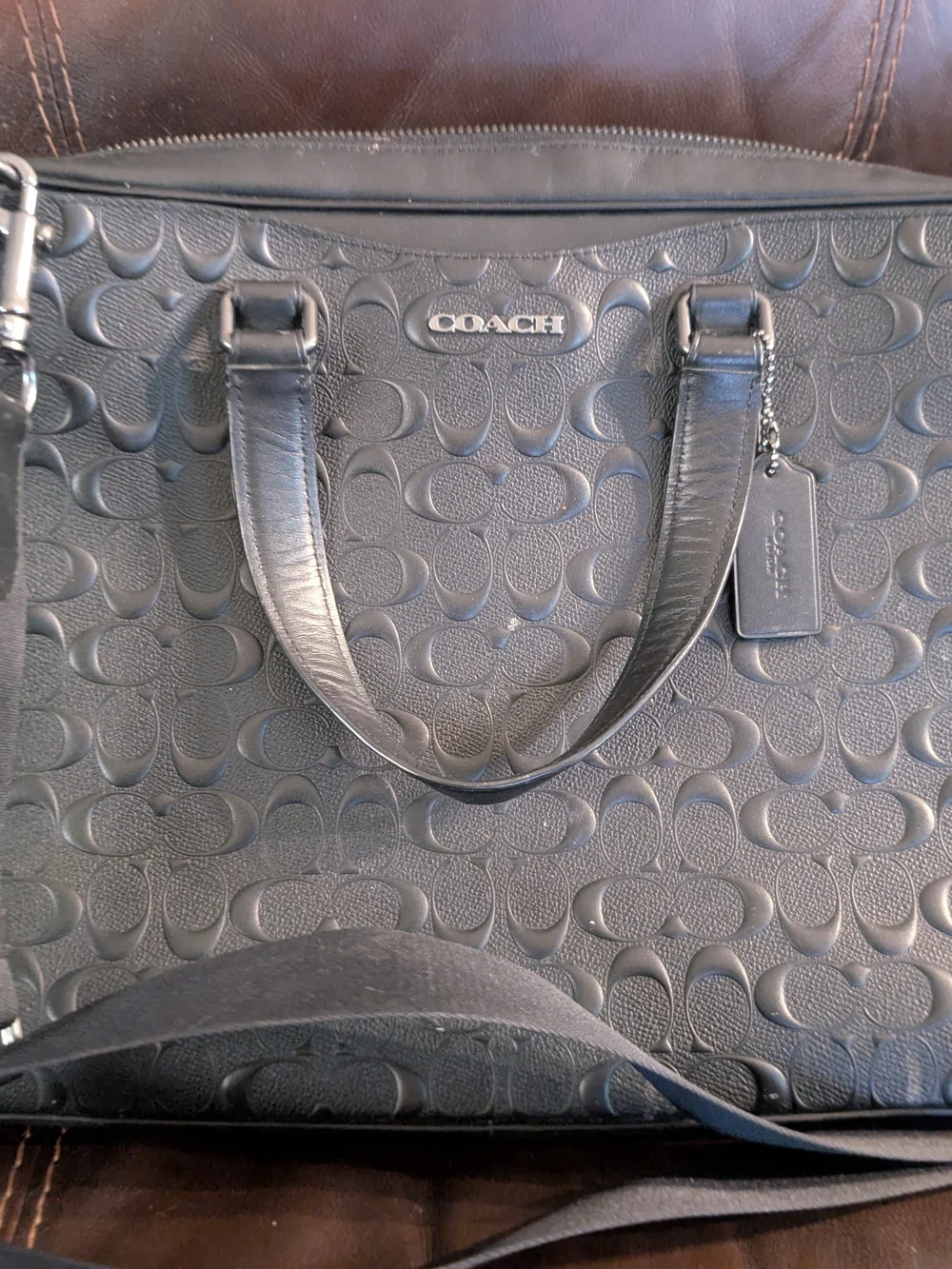 Coach Black Interior Zip-Compartment Tote